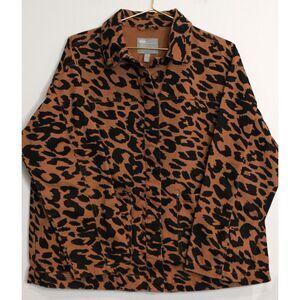 ASOS Cheetah Print Denim Jacket - 10 F10007